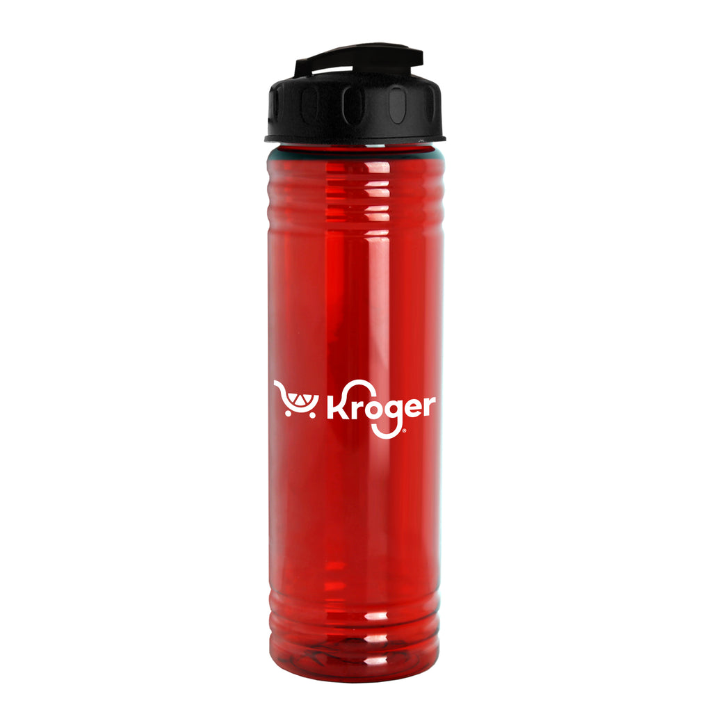 Logo Slim Fit Water Bottles with Straw Lid (24 Oz., No Quick Ship